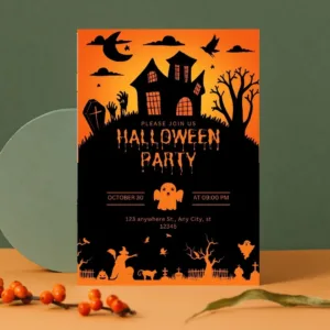 Haunted House Halloween Party Invitation